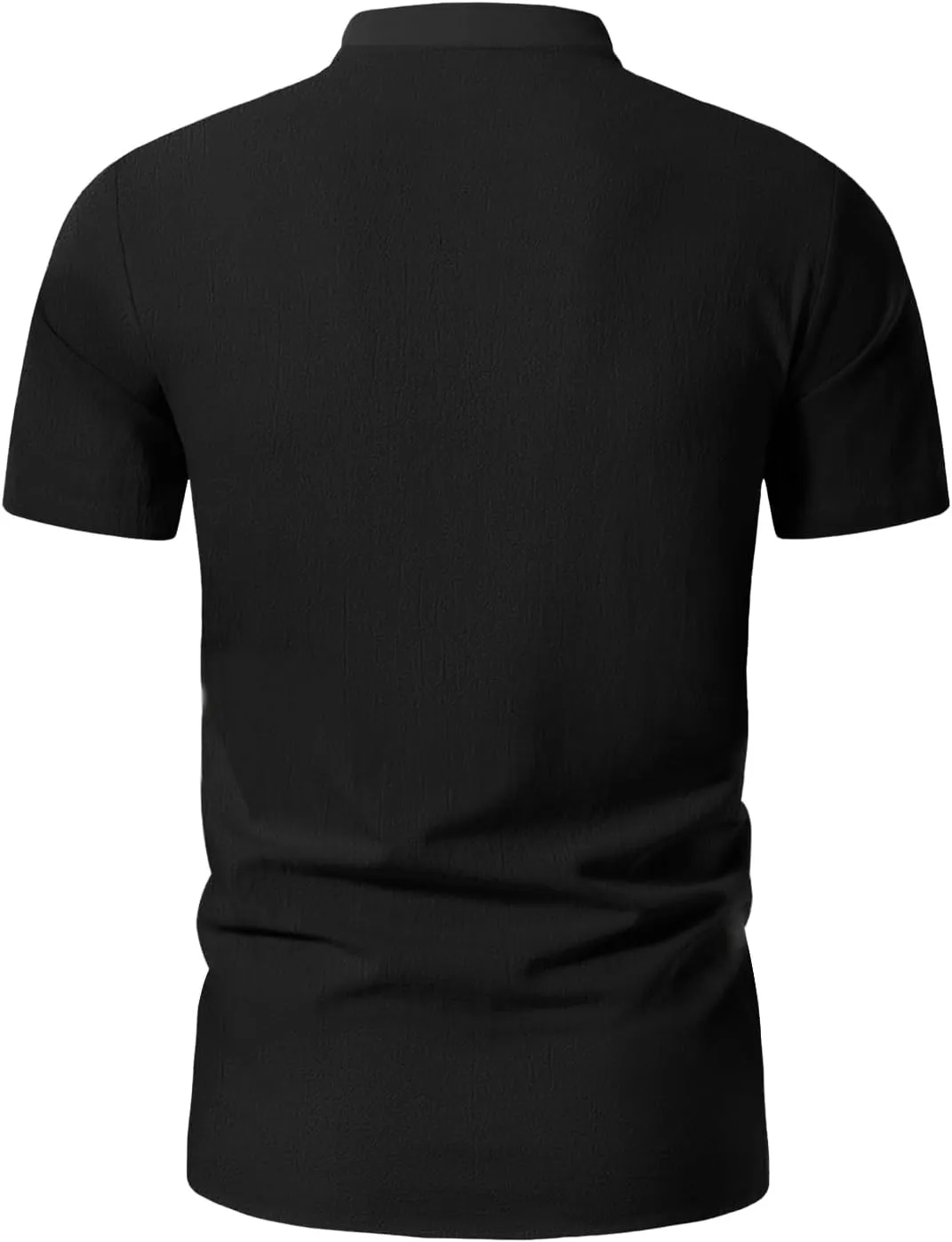 KUYIGO Men's Cotton Linen Shirt Pirate Vintage Short Sleeve Lace Up Renaissance Costume Beach Top