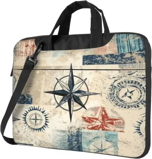 Laptop Bag Marine Rustic Wooden Sea Starfish Laptop Tote Bag Women Men Laptop Sleeve Case Lightweight Briefcase