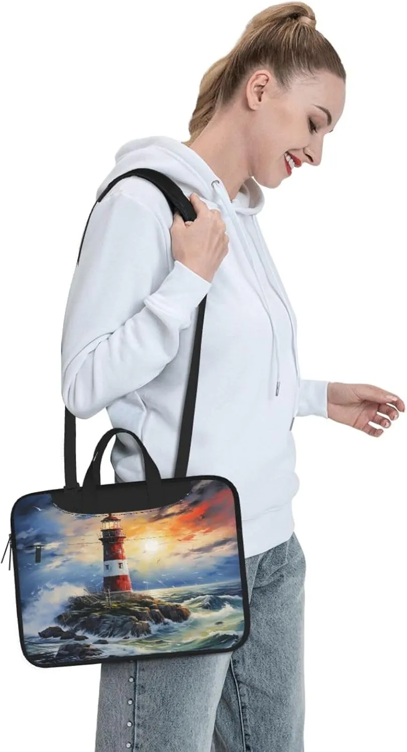 Laptop Bag Marine Rustic Wooden Sea Starfish Laptop Tote Bag Women Men Laptop Sleeve Case Lightweight Briefcase