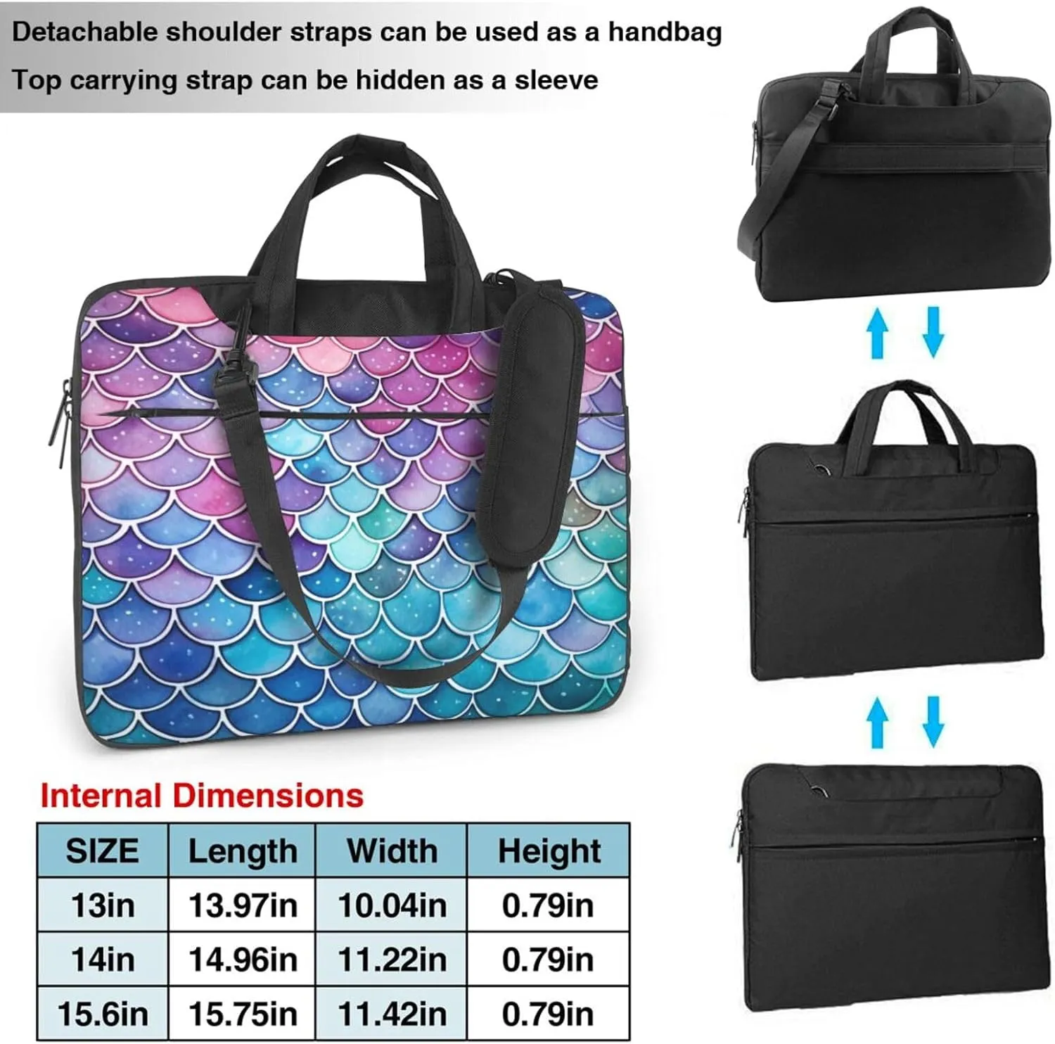 Laptop Bag Marine Rustic Wooden Sea Starfish Laptop Tote Bag Women Men Laptop Sleeve Case Lightweight Briefcase