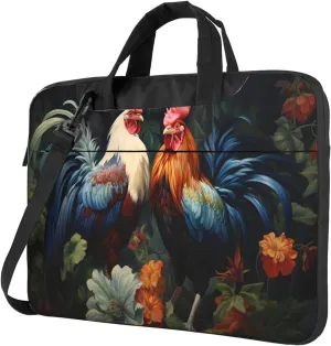 Laptop Bag Rustic Rooster Hen Painting Laptop Tote Bag Women Men Laptop Sleeve Case Lightweight Computer Bag