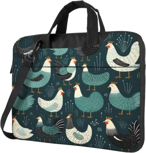 Laptop Bag Rustic Rooster Hen Painting Laptop Tote Bag Women Men Laptop Sleeve Case Lightweight Computer Bag