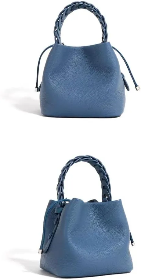 Leather Bucket Bag Handbag For Women Top Handle Woven Shoulder Crossbody Bag Clutch Versatile Commuting Elegant Chi Luxury
