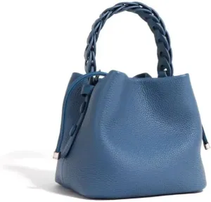 Leather Bucket Bag Handbag For Women Top Handle Woven Shoulder Crossbody Bag Clutch Versatile Commuting Elegant Chi Luxury