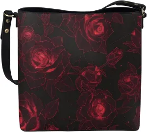 Leather Bucket Tote Bag Purse for Work, Rustic Style Floral Women PU Leather Purse Cross Body Handbag Top Handle