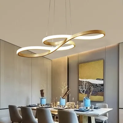 Led Dining Room Chandelier Simple And Modern Furnishings Chandelier Creative Personalized Fashion Living Room Chandelier Artistic Lamp