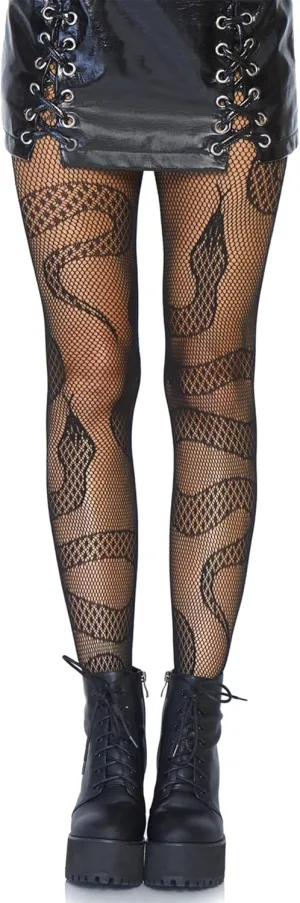 Leg Avenue womens Dark Alternative Animal Fishnet Tights