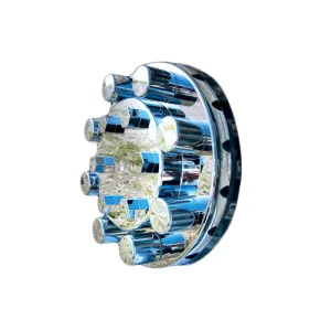 Lifetime Chrome Rear Axle Cover with Top Hat Style Nut Covers