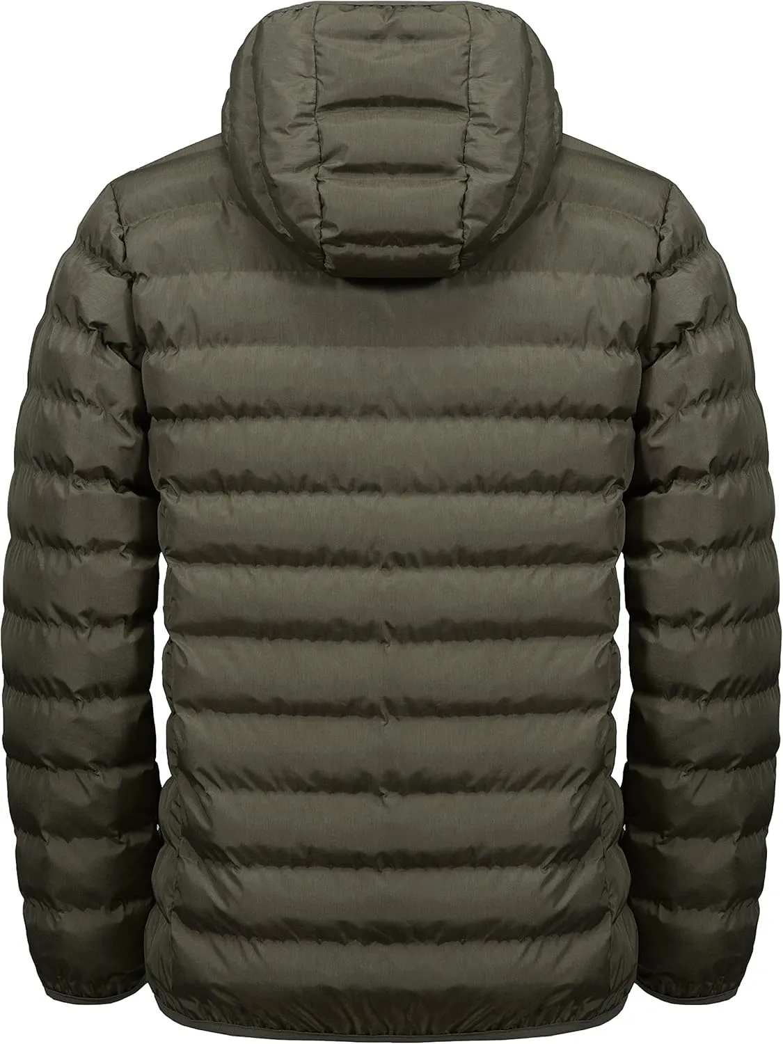 Little Donkey Andy Men's Warm Waterproof Puffer Jacket Hooded Windproof Winter Coat with Recycled Insulation