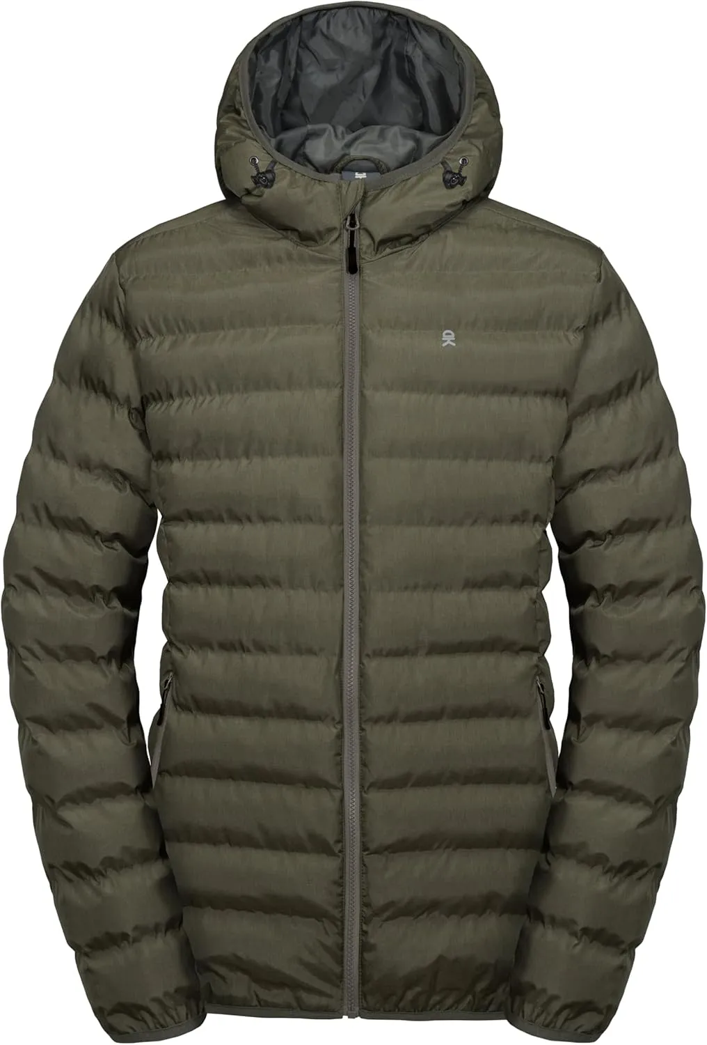 Little Donkey Andy Men's Warm Waterproof Puffer Jacket Hooded Windproof Winter Coat with Recycled Insulation