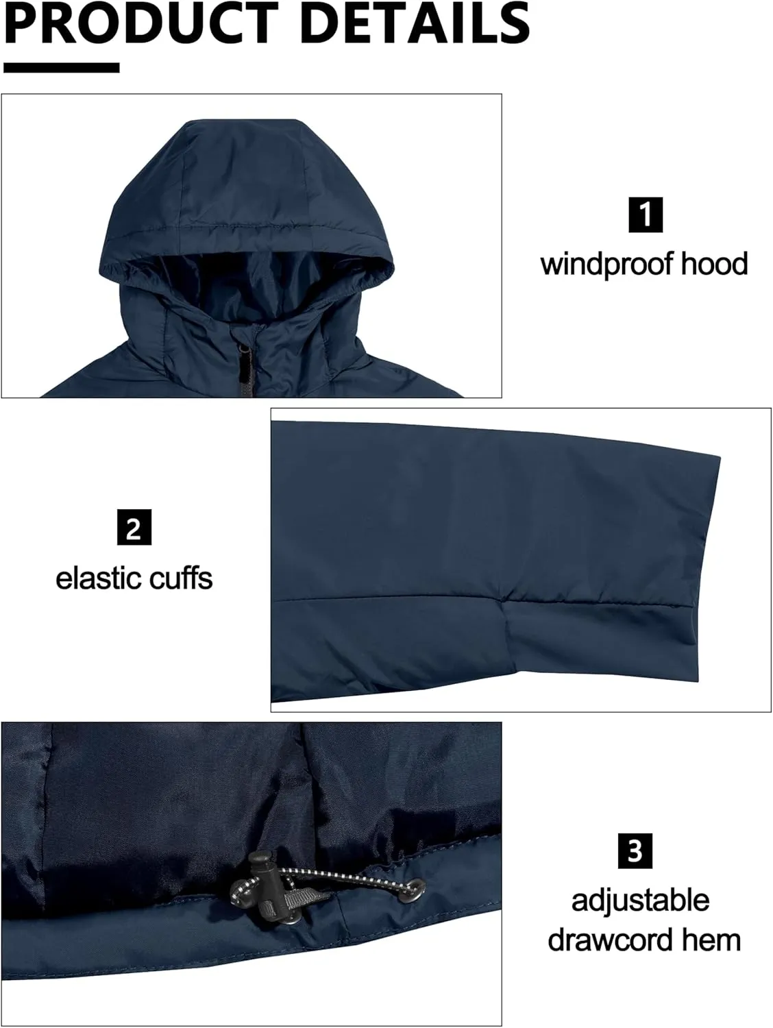 Little Donkey Andy Women's Puffer Jacket Lightweight Windproof Warm for Hiking Travel Ski with Recycled Insulation