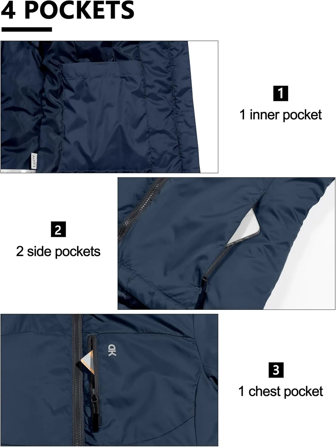Little Donkey Andy Women's Puffer Jacket Lightweight Windproof Warm for Hiking Travel Ski with Recycled Insulation
