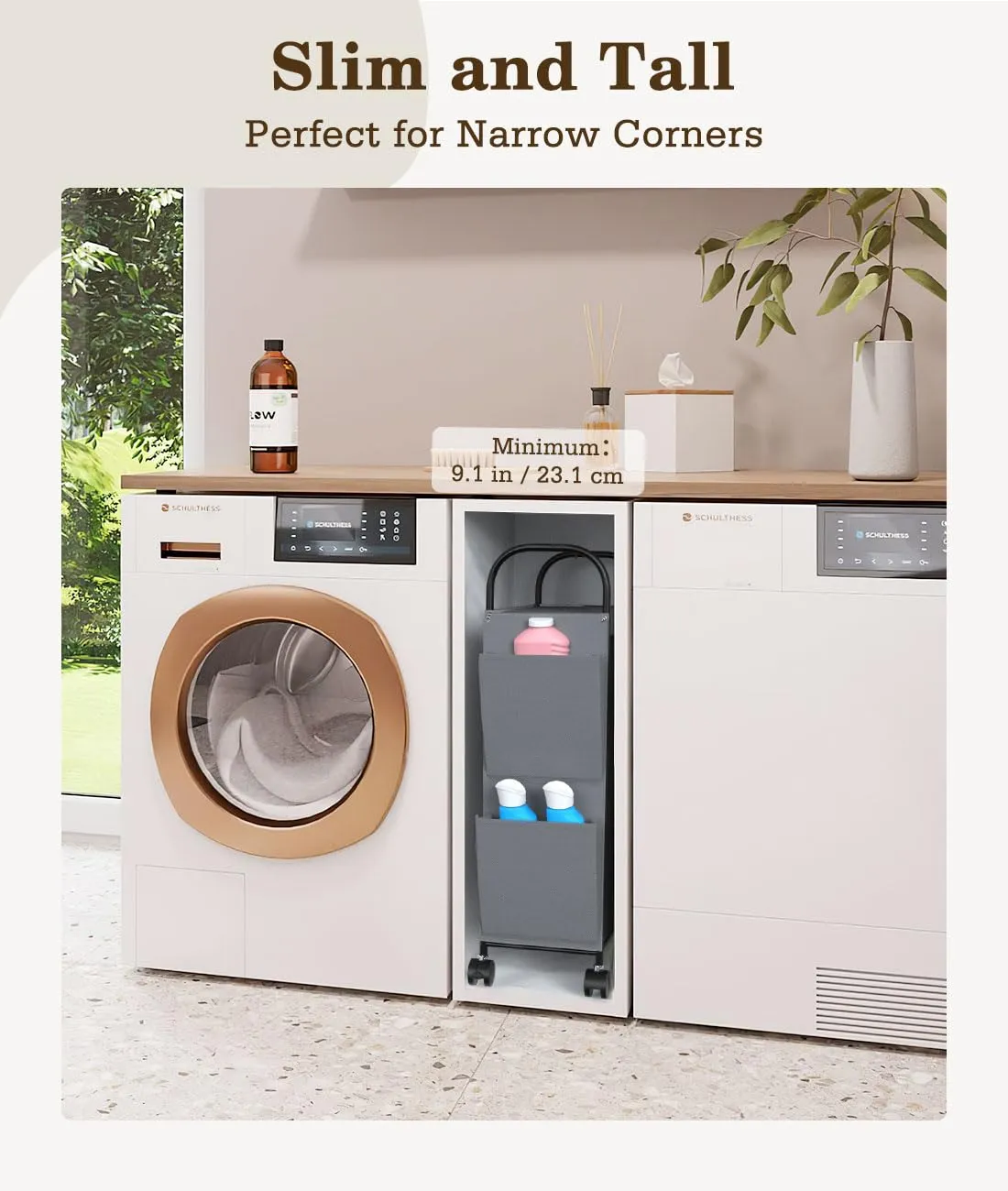 Luxspire 75L Rolling Laundry Hamper with Lid