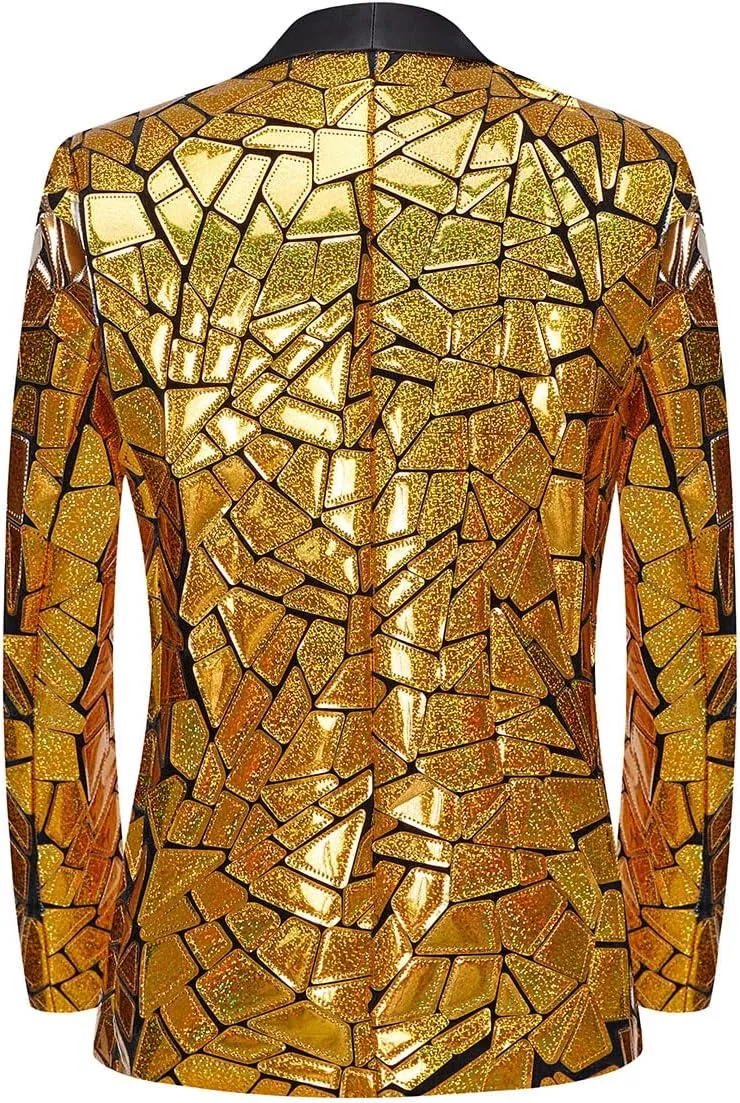 Make a Bold Statement with Our Men's Sequin Blazer - Perfect for Weddings, Parties