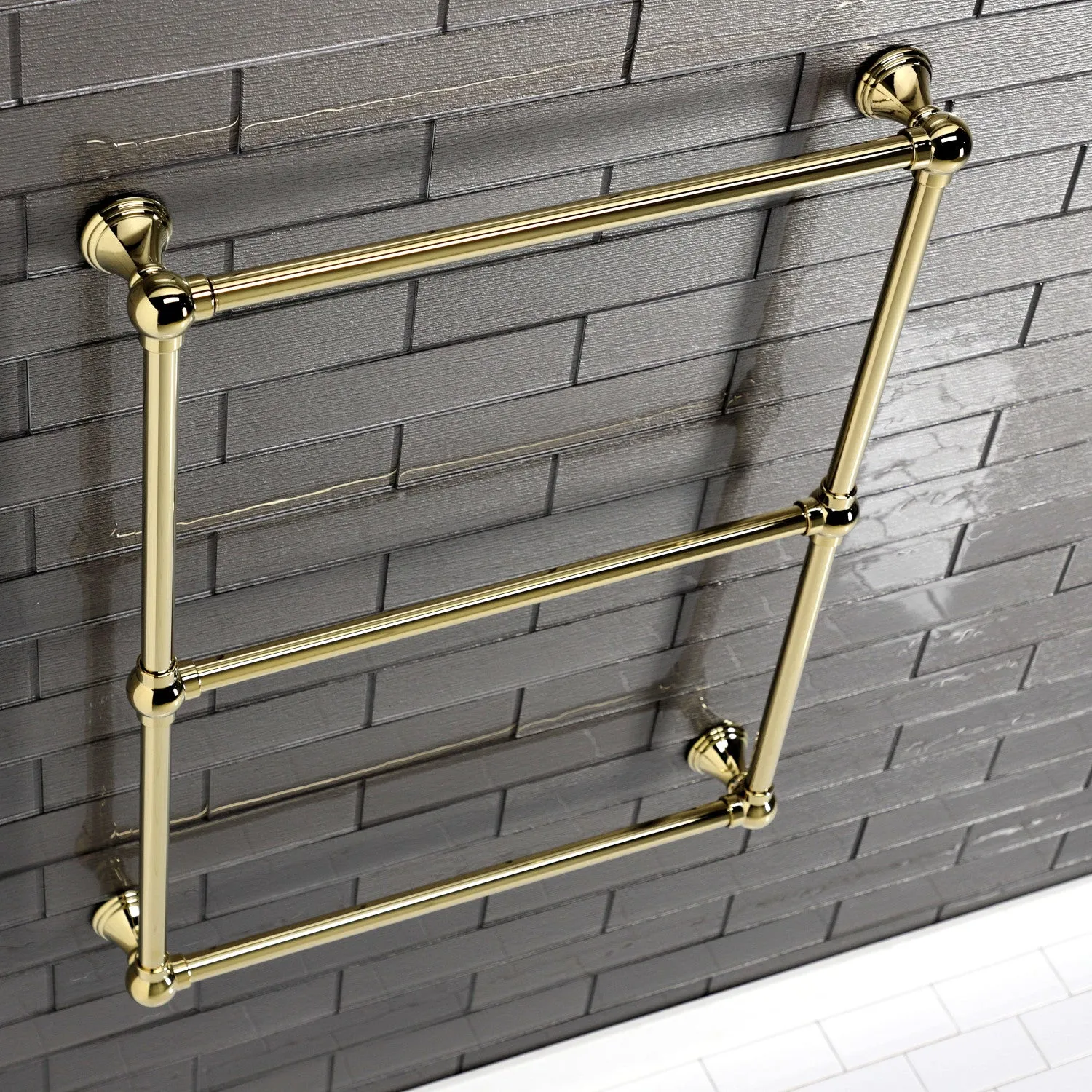 Maximilien 24-Inch Wall Mount 3-Bar Towel Rack