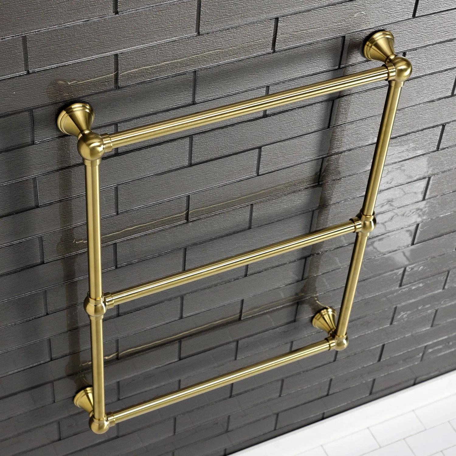 Maximilien 24-Inch Wall Mount 3-Bar Towel Rack
