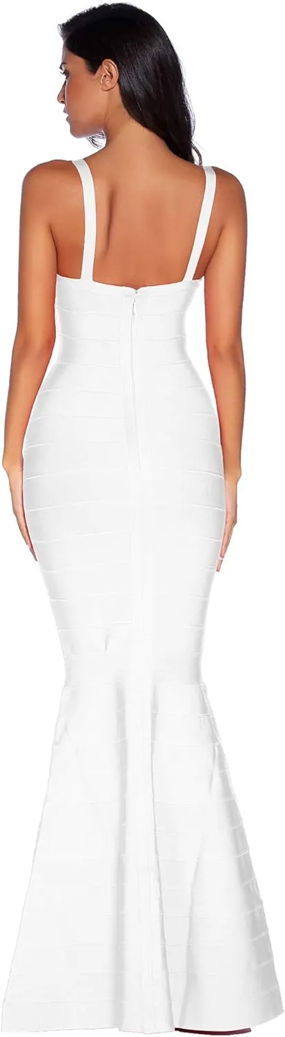 meilun Women's Maxi Bandage Dress Fishtail Bodycon Formal Evening Dresses