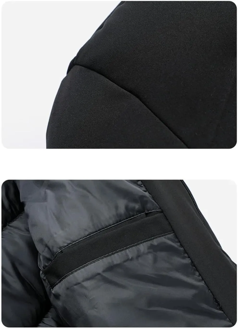 Men's Long Parkas Coat Solid Slim Fit Warm Thicken Jacket Windproof Hooded Cotton-Padded Zipper Windbreaker