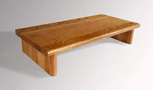 Monitor Stand # OSTGP30-4 Oak Golden Pecan 30 x 11.25 x 4.88 TV Wood Shelf Riser Furniture Desk Assembled Made in USA NEW