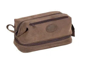 Montana for Him by Danielle Creations Triple Pocket Travel Toiletry Bag, Deep Brown