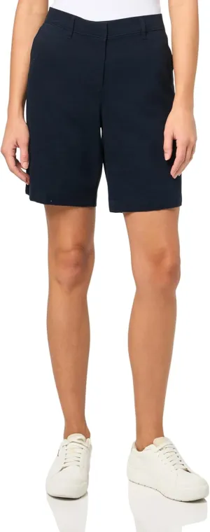 Nautica Women's Riviera Chino Twill 9 Inch Inseam Shorts