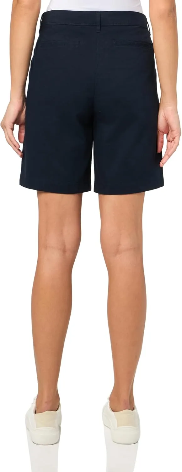 Nautica Women's Riviera Chino Twill 9 Inch Inseam Shorts