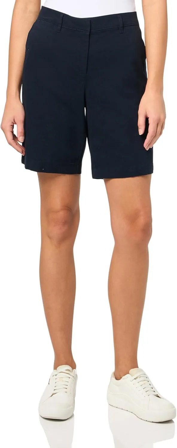 Nautica Women's Riviera Chino Twill 9 Inch Inseam Shorts