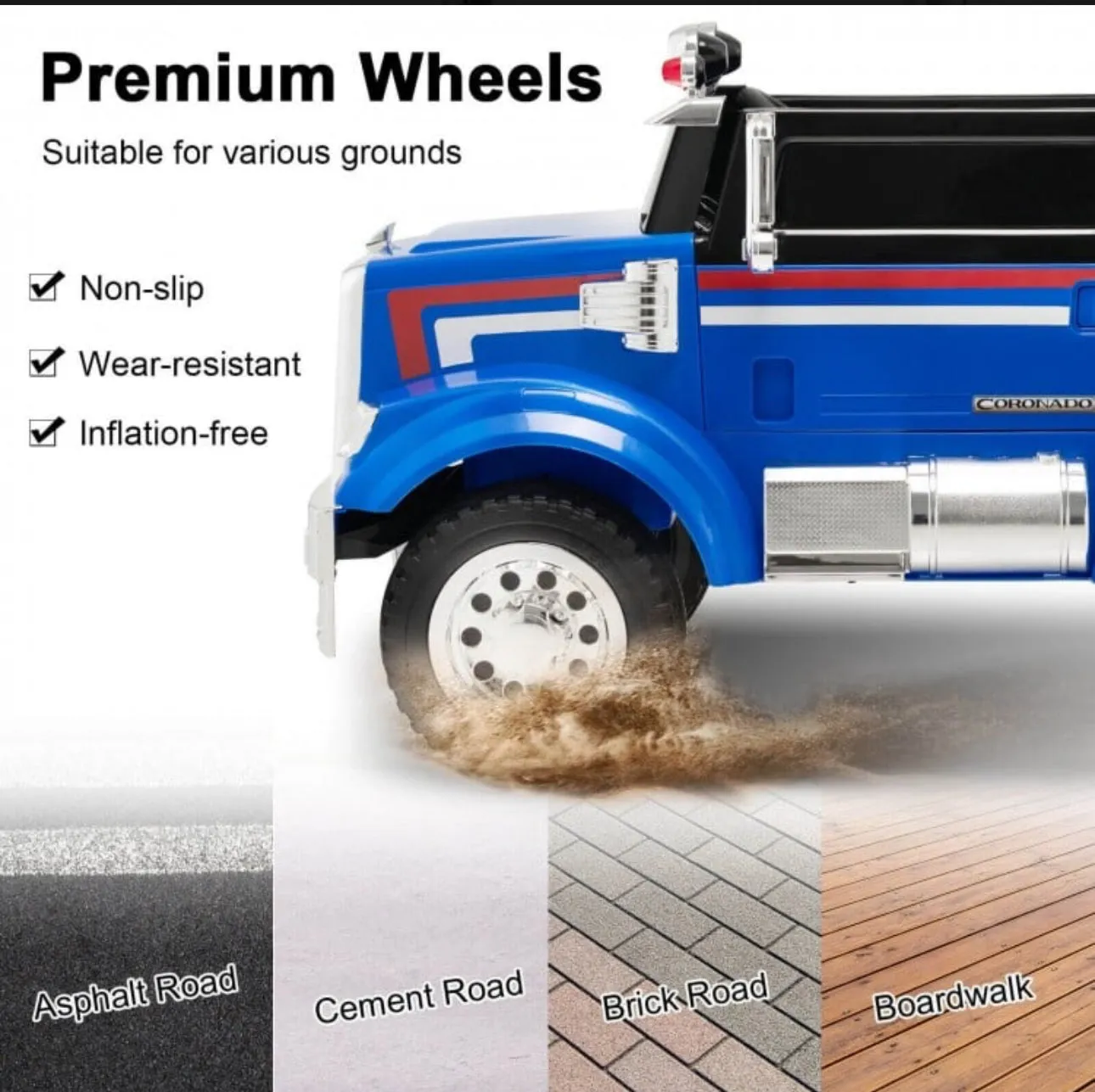 New 2025 Freightliner 12V Kids Ride on Truck / Car Upgraded 1 Seater | With Dump Box | Lights | Storage | Push To Start | Remote