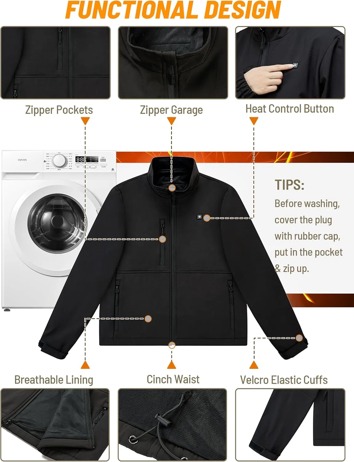 NEW VIEW Women Heated Jacket with 10000mAh Battery Pack,Electric Heated Coat Rechargeable for Winter Outdoors,Hunting,Fishing