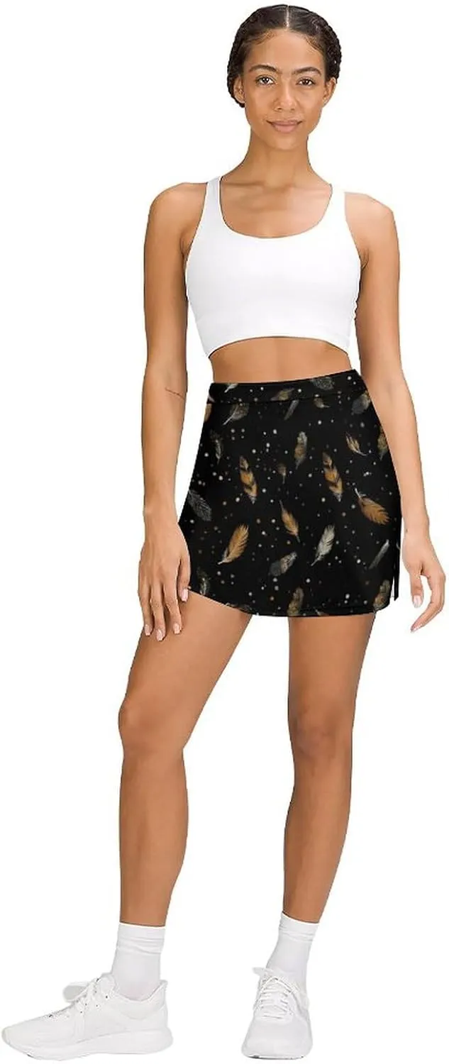 Owl Pattern Mini Pleated Skirts for Women Sexy Mini Skirt Short Cargo Skirt Skater A-line Pleated Skirt