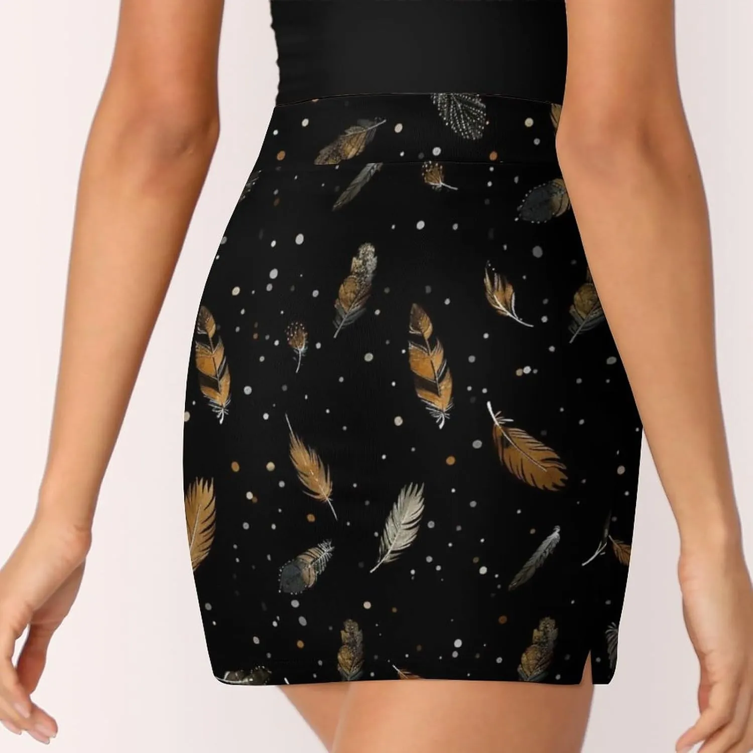 Owl Pattern Mini Pleated Skirts for Women Sexy Mini Skirt Short Cargo Skirt Skater A-line Pleated Skirt