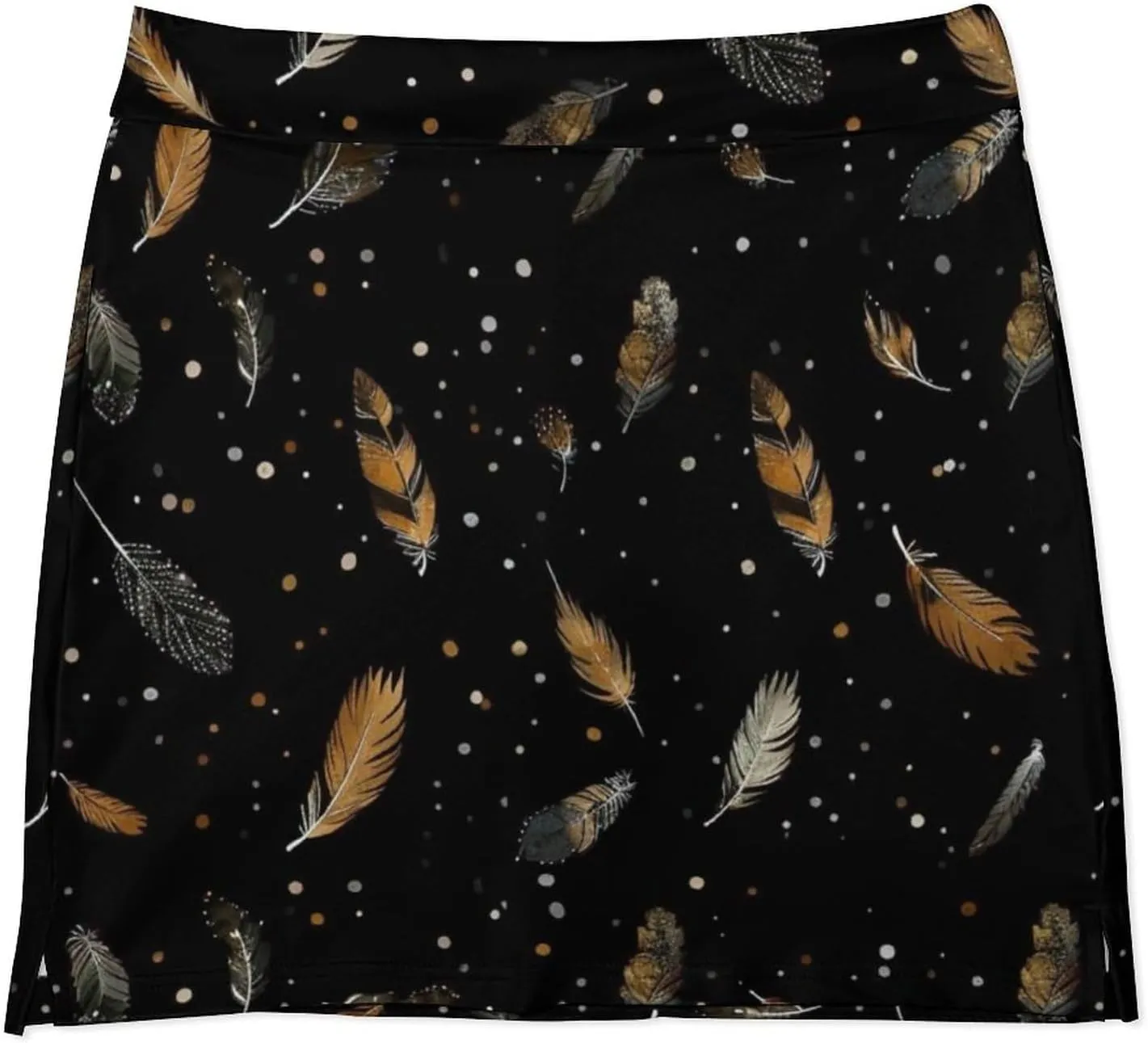 Owl Pattern Mini Pleated Skirts for Women Sexy Mini Skirt Short Cargo Skirt Skater A-line Pleated Skirt