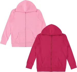 Pink Angel Little & Big Girls Zip Up Hoodie, Kids Full Zipper Hooded Fashion Sweatshirt
