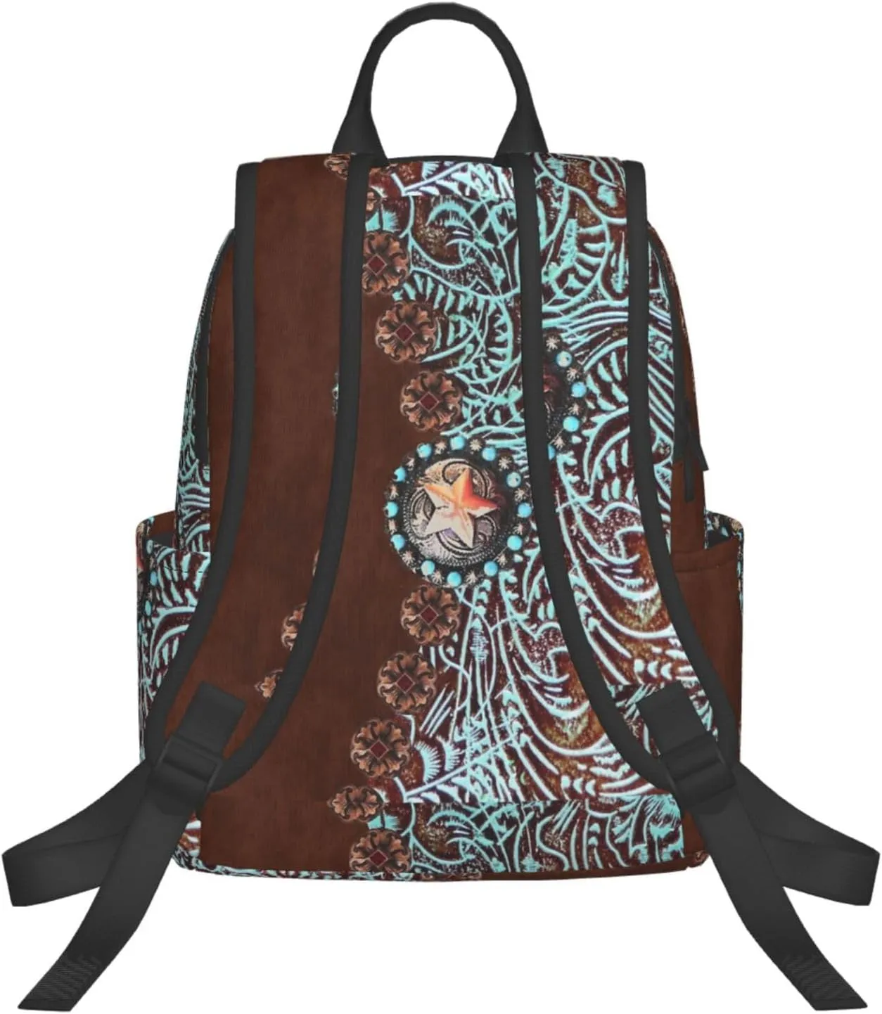 Primitive Cowboy Western Country Brown Star Rustic backpack bookbag laptop shoulder bag travel work backpacks multipurpose daypack for men women
