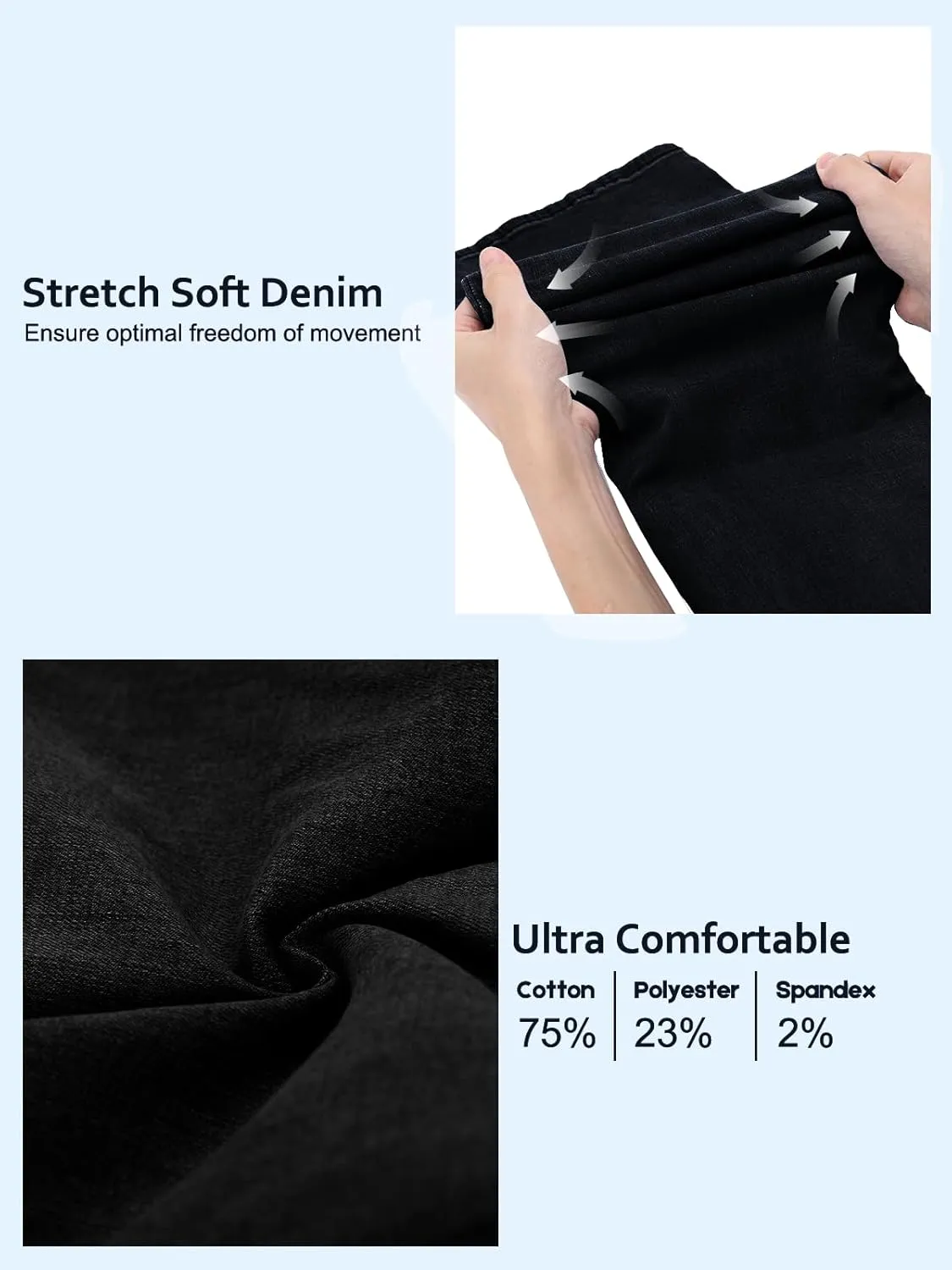 Pull on Skinny Jeans for Women, Stretchy High Waisted Leggings Trendy Tummy Control Demin Jegging with Pockets