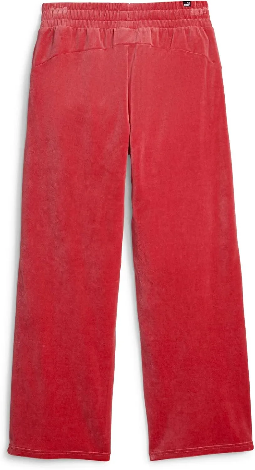 PUMA Women's Velour Straight Leg Sweatpants
