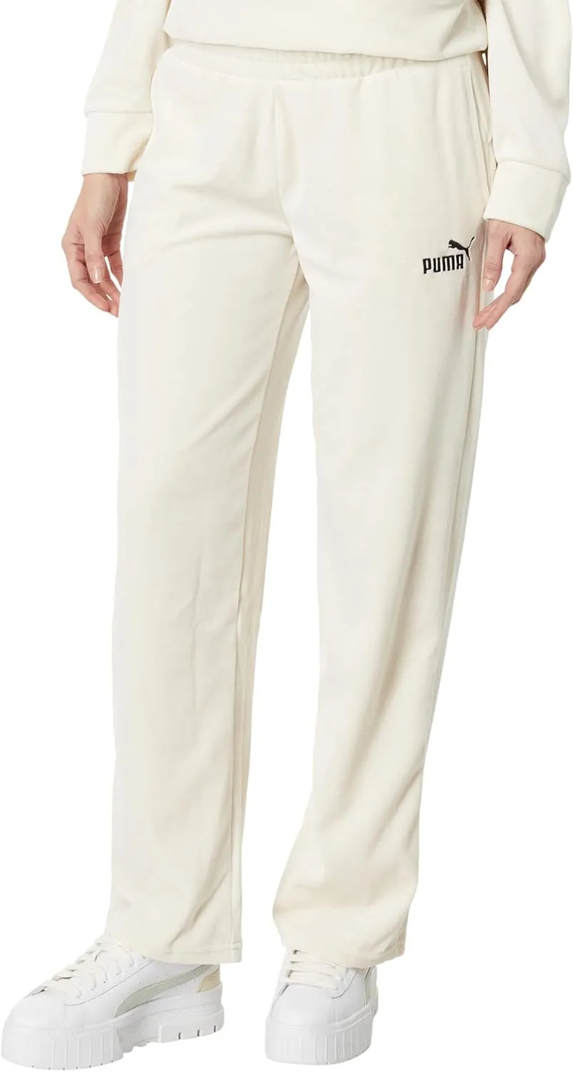 PUMA Women's Velour Straight Leg Sweatpants