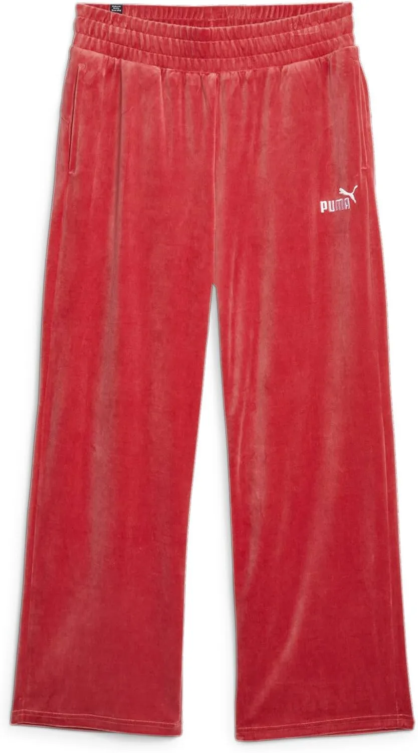 PUMA Women's Velour Straight Leg Sweatpants