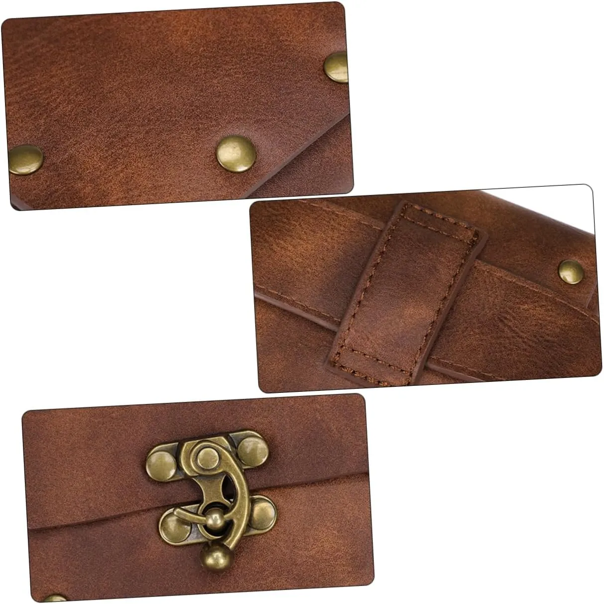 Punk Vintage Belt Bag Women Runners Bag Pouch vintage waist Bag Steampunk Bag travel waist pocket workout belly bag excercise bike women's running pu leather storage bag