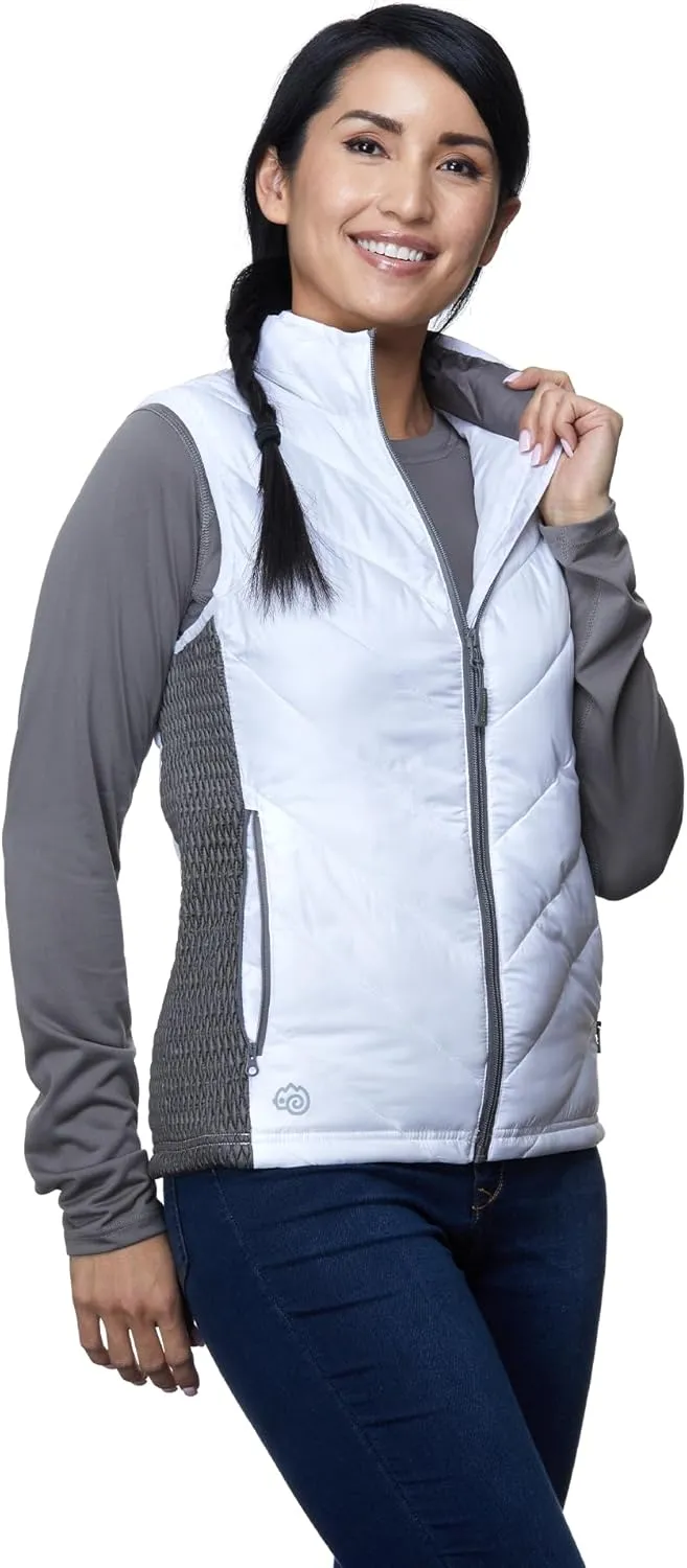 Quilted Vest for Women - Casual Lightweight Sleeveless Warm Winter Jacket - Modern Windproof Zip Up Women Vest