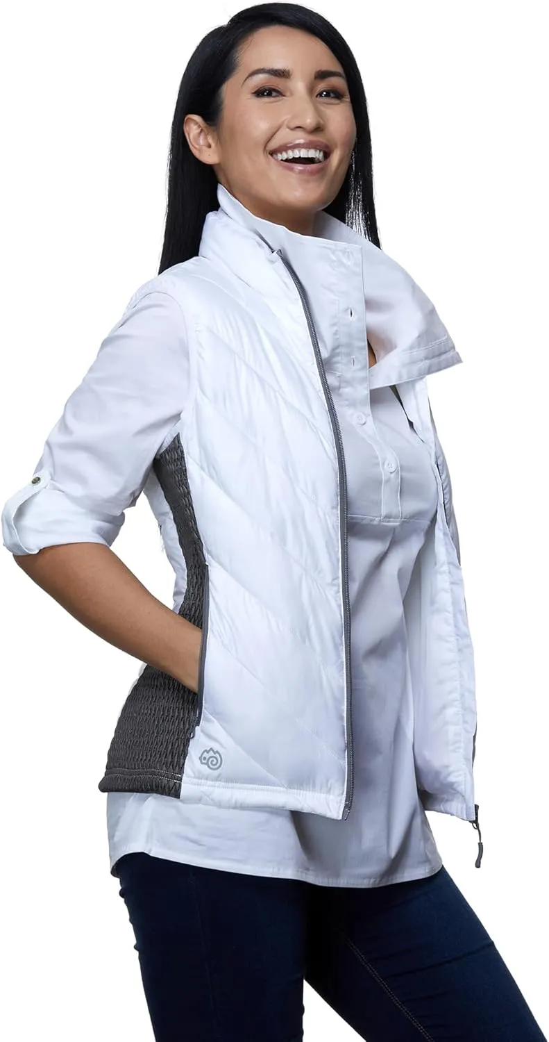 Quilted Vest for Women - Casual Lightweight Sleeveless Warm Winter Jacket - Modern Windproof Zip Up Women Vest