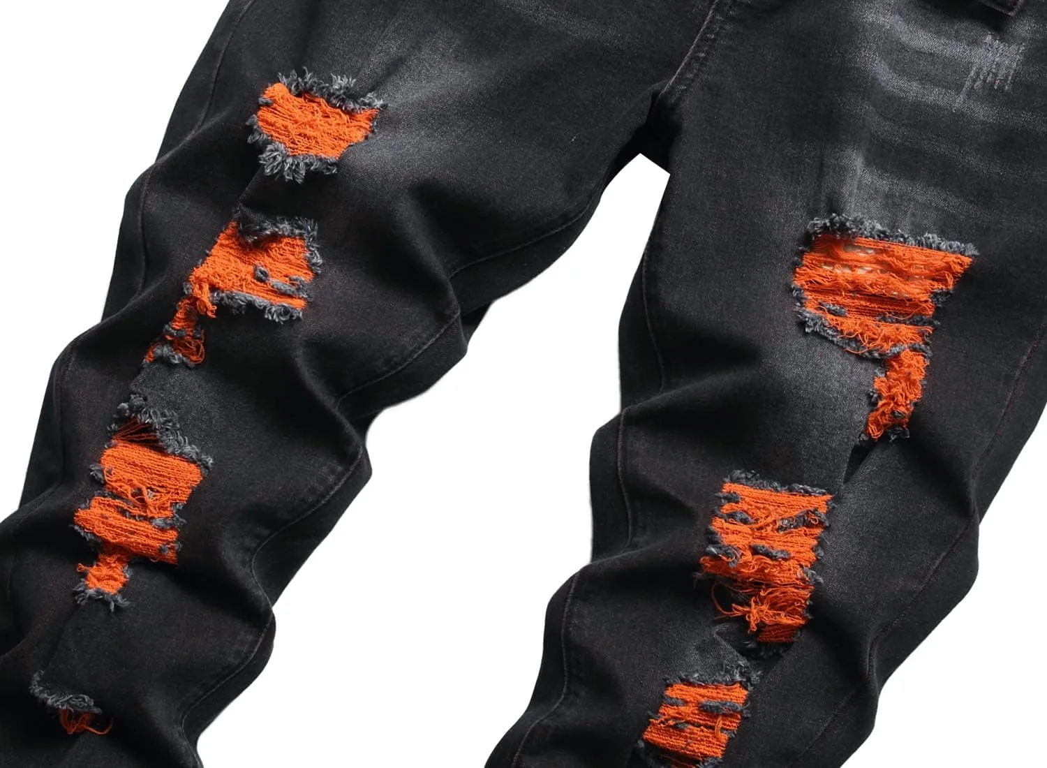 RANMCC Men's Printed Stretch Skinny Jeans Premium Slim Fit Fashionable Designs Denim Pants Jeans