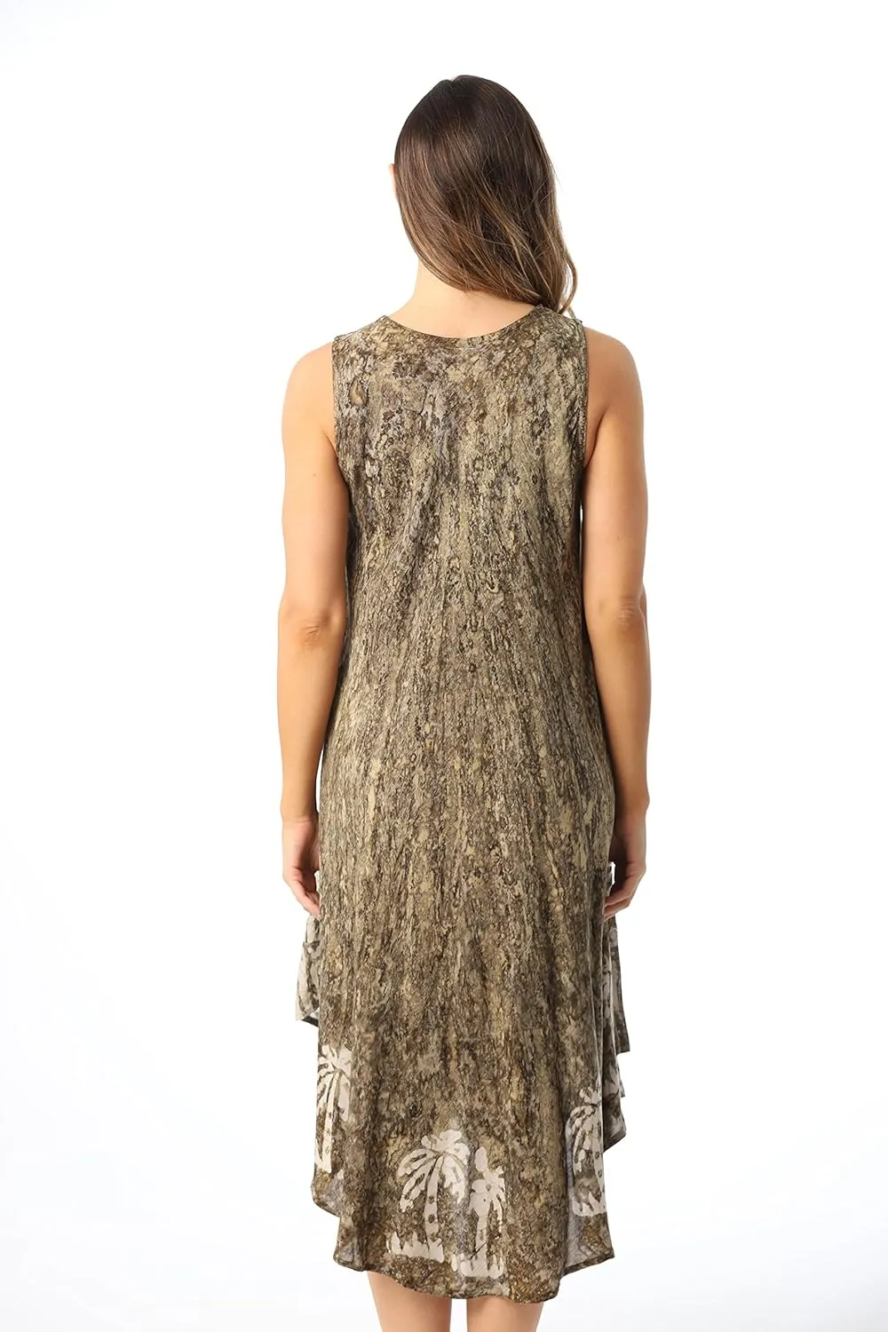 Riviera Sun Batik Marble Tie Dye Summer Dress Beach Cover up