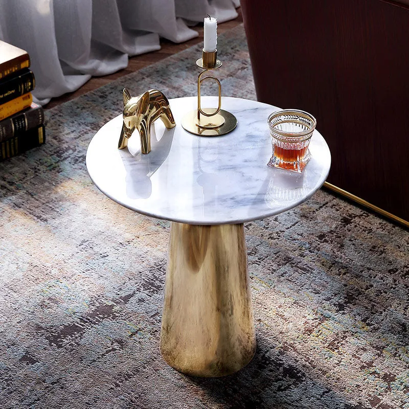 Rubeza Sofia Side Table  - White & Gold