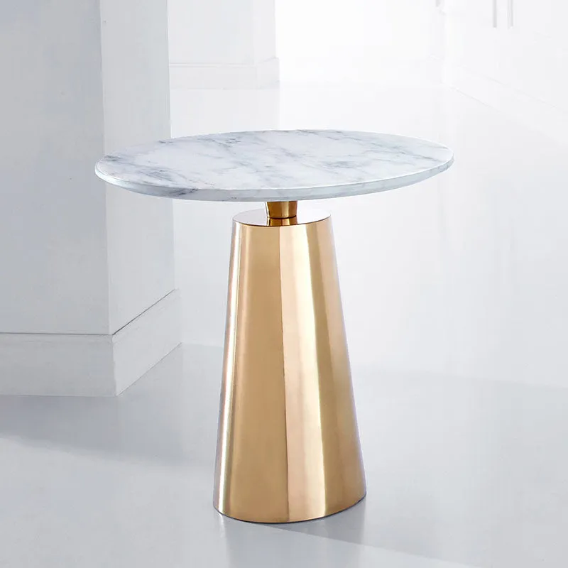 Rubeza Sofia Side Table  - White & Gold