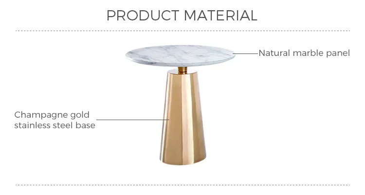 Rubeza Sofia Side Table  - White & Gold