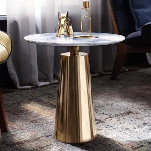 Rubeza Sofia Side Table  - White & Gold