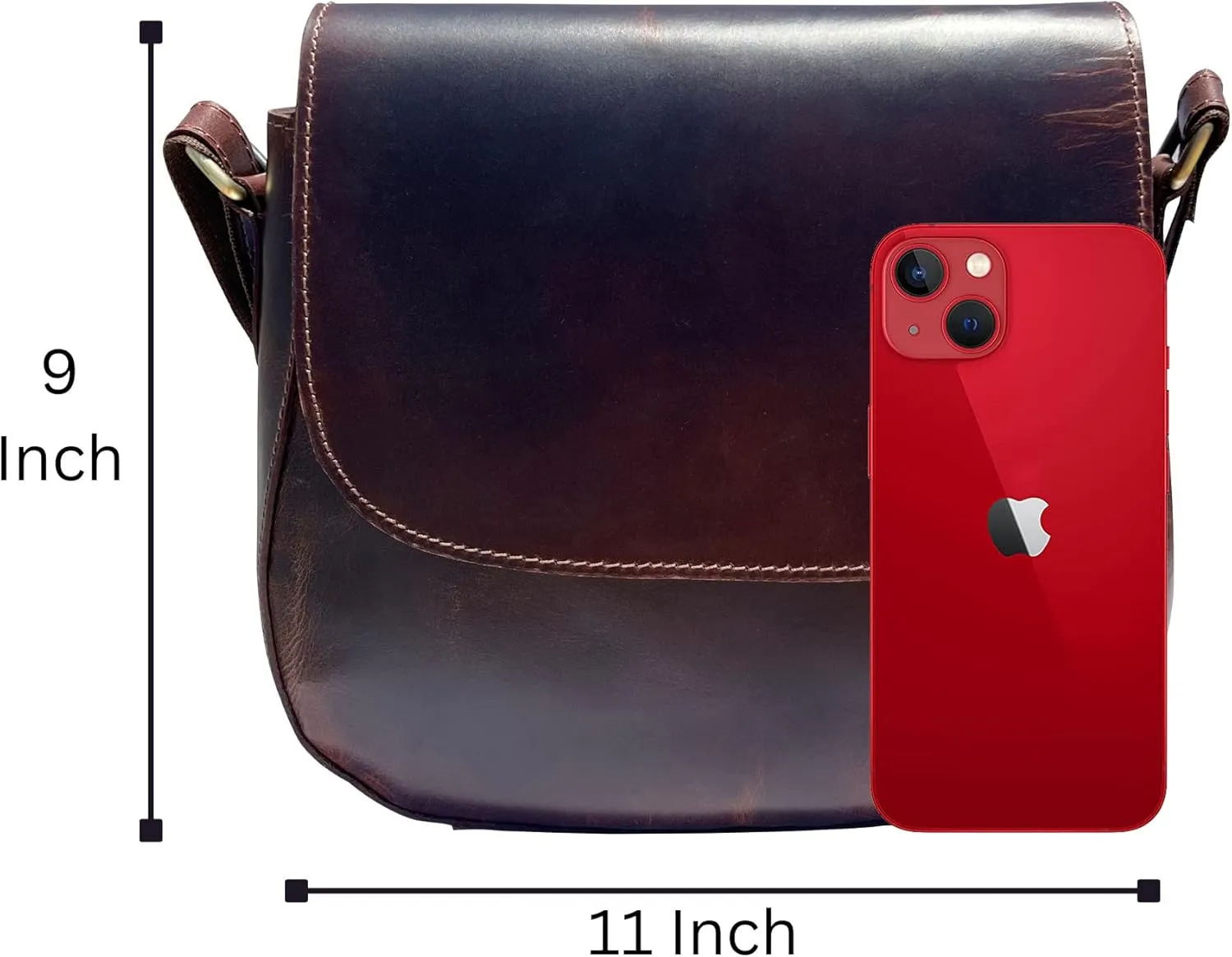 RUSTIC TOWN Leather Crossbody Satchel Bag Vintage Purses Handbags for Women