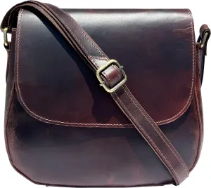RUSTIC TOWN Leather Crossbody Satchel Bag Vintage Purses Handbags for Women