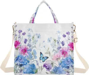 Rustic Wildflowers Corduroy Tote Bag for Women Hobo Crossbody Bag Purse Stylish Shoulder Handbag Messenger Bags, S